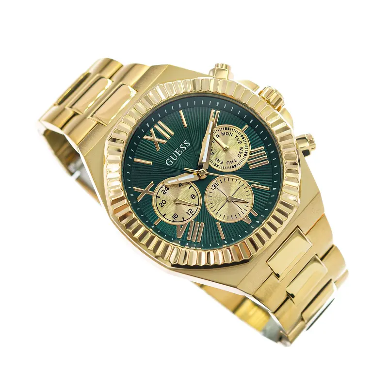 Guess Equity Green Dial Gold-tone Men’s Watch- GW0703G2